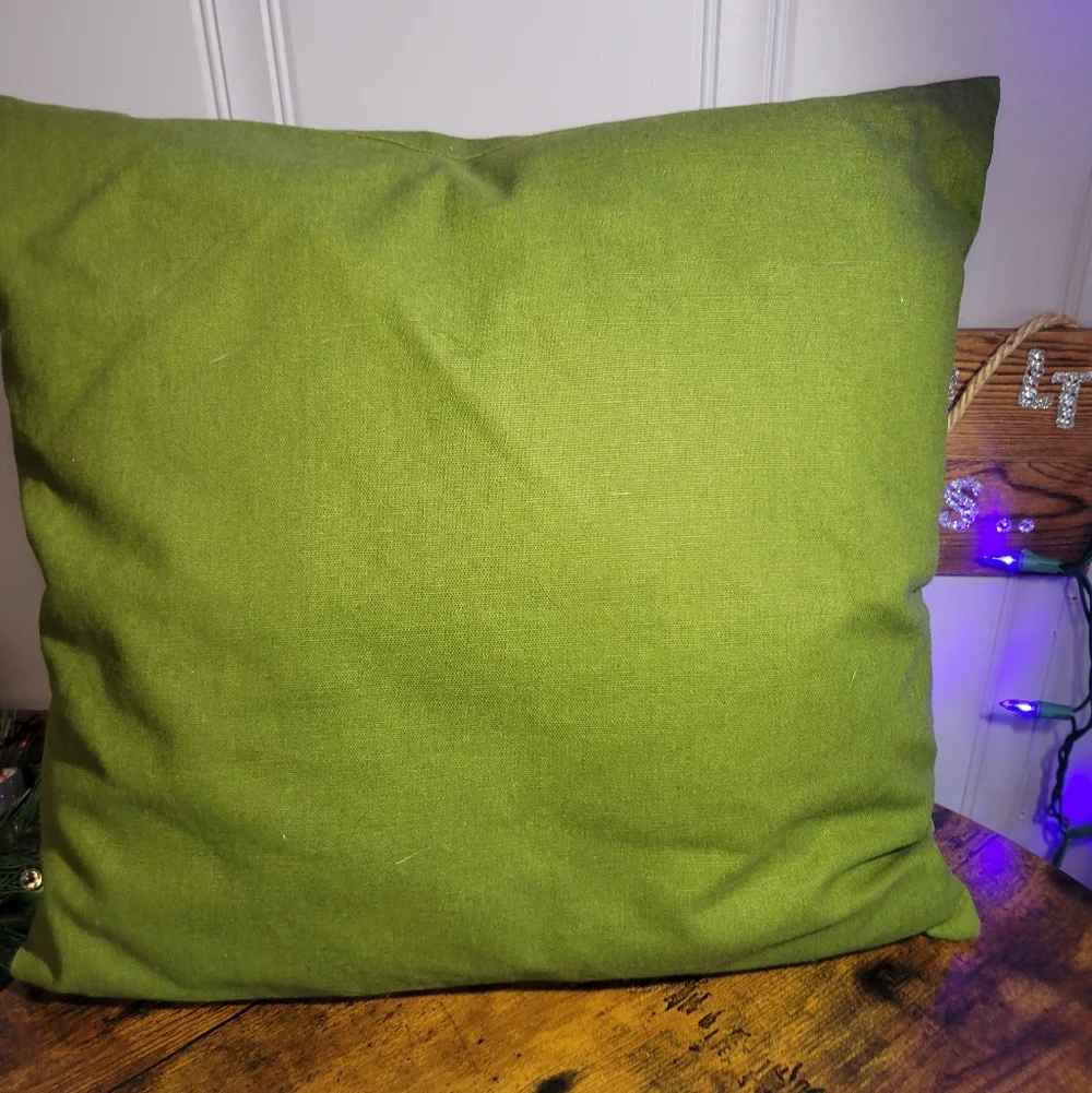 Festive Snowman Throw Pillow-red/white/green